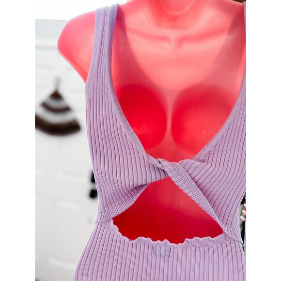 Princess Polly Double Take ribbed twist front/back cut out bodycon mini dress - Picture 7 of 7